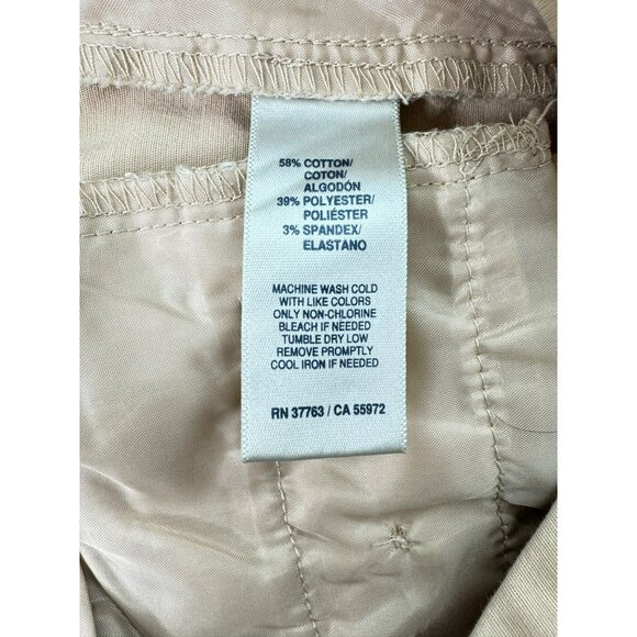 Rafaella Curvy Women's Sz 8 Khaki Bermuda Shorts Front & Back Pockets - Picture 5 of 10